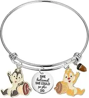 [Lywjyb Birdgot] Cartoon Squirrels Bracelet Squirrels Lover Present Cartoon Lover Gift Cartoon Movie Gift Chipmunk Present