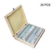 Microscope Slides 25/50/100 Pcs Kids Plastic Prepared Microscope Slides 25 pieces
