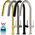 WELS Black Brushed Gold Gun Metal Pull Out Kitchen Mixer Tap Laundry Sink Faucet