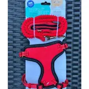 Whisker City Red Cat Harness and Leash Set