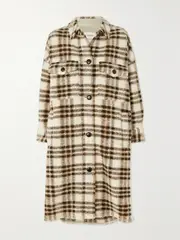 [Marant Étoile] Marant Étoile - Fontizi Checked Wool-blend Coat - Ecru - 2 2 Ecru