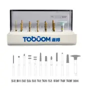 1Set/12pcs Dental Porcelain Anterior Teeth Preparation Kit for Ceramics Crown AU