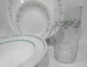 ❤️ NEW 17-pc Corelle COUNTRY COTTAGE Dinnerware Set w/16-oz Glasses Serving Bowl