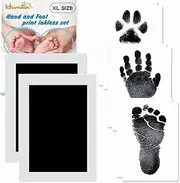 6-Pack Imprint Cards & 2 Baby Handprint Ink Pads with Clean-Touch，XL Size Baby Inkless Hand and Footprint Kit,Dog Paw Print Kit,Baby Foot Printing Kit, Handprint Kit,Inkless Print Kit Safe Non-Toxic for Baby Feet and Hands, Family Keepsake, Pet Paw