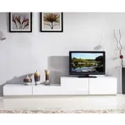 Tetra Step Design TV Entertainment Unit Gloss White