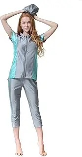 [Generic] 2 Pieces Modest Swimsuits for Women Girls Fully Covered Swimsuits Rash Guard Burkini.
