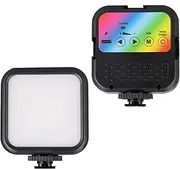 Portable RGB Video Light with 70 LED's, Compatible With Panasonic Lumix DMC-GH4 4K, Adjustable Color Temperature, and Long-Lasting Rechargeable Battery