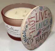 At Home By Mirabeau 3-Wick Soy Candles 12 oz Vanilla Buttercream