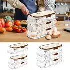 1Pc Egg Holder Transparent Refrigerator Side Door Drawer Egg Storage Box Kitchen