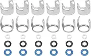X AUTOHAUX 6 Set Fuel Injection Valve Seals Repair O Ring Kit for Audi A4 A6 A8 Q7 R8 2.8L 3.2L V6 V8 for VW Touareg Replace 06E998907G