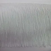 10 Yards - 6 inch white chainette Fringe Lampshade-Dance dress Costume Trim