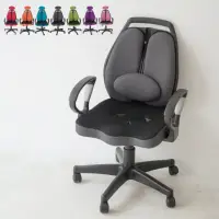 在飛比找momo購物網優惠-【完美主義】雙護腰頭靠升級版調整電腦椅/辦公椅