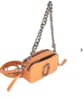 MARC JACOBS Snapshot The Croc Chain Accent Embossed Cow Leather Handbag (NEW)