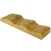 Heim Concept Organic In-drawer Bamboo Knife Block Organizer Storage Block
