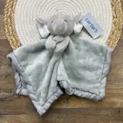 Carters Elephant Plush Lovey Security Blanket NEW w TAGS Gray