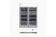 Bromic Upright Display Fridge - 960L - 2 Doors - Flat Glass - Cassette - White