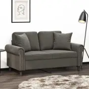 Throw Pillows 2 pcs Dark Grey 40x40 cm Velvet