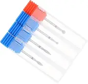 PENIKOKO 4Pcs Professional Nail Drill Bits Set Durable Tungsten Tools for Manicure Compatible with Gel Natural Nails for Salons Home Use