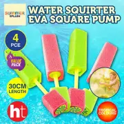 Summer Splash [4PK] Water Blasters Pump Action Foam Summer Fun Beach Pool - 30cm