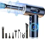 LeCoirrax Compressed Air Duster, 3 Gear Adjustable 130000RPM Electric Air Duster with LED Light, Rechargeable Cordless Air Blower for Keyboard Car Computer Office Cleaning, Replace Compressed Air Can