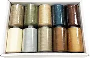 [Haobase] Sewing Thread Assortment Coil 10 Colors 1000 Yards Per Spool 40S/2 Polyester Thread Sewing Kit for Hand and Machine Sewing (Color07)
