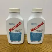 MEXSANA MEDICATED POWDER 3 OZ TOPICAL STARCH (LOT OF 2 BOTTLES) New Old Stock