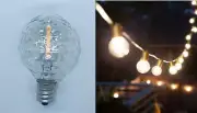 25 - Faceted LED Globe G40 Replacement Bulbs for Outdoor String Lights 0.6 watt