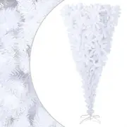 Upside-down Artificial Christmas Tree with Stand White 210 cm
