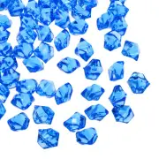 200pcs Fake Ice Rocks Acrylic Dark Blue Fake Crystals Ice Diamonds
