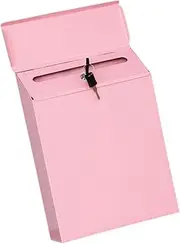 MYCENSE Wall Mounted Mailbox Letter Box Pink Mail Box Drop Box for Outdoor Porch Gate House