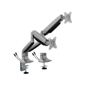 Brateck Ldt82C024Uc Dual Screen Heavy Duty Monitor Arm Matte Silver