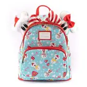 Loungefly Disney Christmas Mickey and Minnie Christmas Backpack + Matching Ears