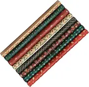 Outanaya Christmas Wrapping Paper Kraft Paper Wrappers Snowman Tree and Snowflake Patterns for DIY Gifting