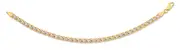 9kt Two Tone Silver Infused Diamond Cut Bracelet