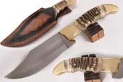 11"Ozair Custom Satin Finish D2 Tool Steel Full Tang RIGID style Camping knife