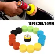 16pcs Flat Sponge Polishing Pad Automobile Car Waxing Buffing Polisher Tool Set
