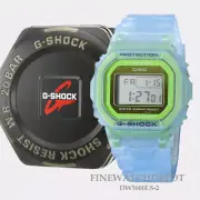 Authentic Casio G-Shock Resin Band Transparent Blue Watch DW5600LS-2