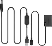 Raeisusp DSLR USB Charger Power Bank Cable + DR-E18 Dummy Battery for Canon EOS 750D Kiss X8i T6i 760D T6S 77D 800D 200D Rebel SL2 R8 R10 R50 R100
