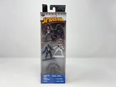 Nano Metalfigs 5 Pack Venom Spiderman Anti Venom Agent Venom Marvel Universe
