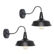 Bathroom Light Fixtures,Vanity Light, Decor Gooseneck Barn Set of 2 Black