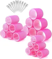 Size Hair Roller Sets with Clips,28 Pack Hair Curlers Rollers,3 Size Self Grip H