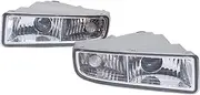 1 Pair Front Bumper Lights Halogen Driving Fog Lamps Compatible With Lexus Lx470 1998-2007