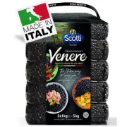 Riso Scotti Black Grain Rice Bulk 11 lbs 5 x 1 kg Product of Italy Venere Pre...