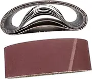 Belt Sander Abrasive Tool 12 Pack Sanding Belts in 6 Grits Sturdy Versatile