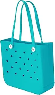 [Sitian] Rubber Beach Tote Bag Sandproof Washable Open Tote Bag for Sport Beach EVA Handbag for Women Outdoor Travel Pool