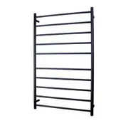 Radiant RTR04 Round Bar Heated Towel Rail - 750 x 1200mm - Matte Black - Stainless Steel- Bottom Left/Top Right Wiring