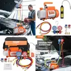 Auto HVAC Car AC Vacuum Pump Manifold Gauge Set Leak Detector Automotive Repair