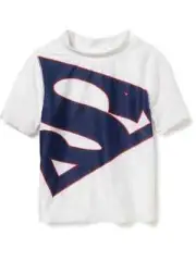 NWT Old Navy DC Comics Superhero Superman Rashguard Swim Shirt Swim Top Boys 2T