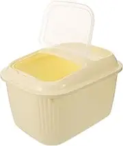 FIXOSHEE Airtight Rice Storage Container with Clear Window Grain Food Bucket Sealed Storage Bin for Rice Beans and Cereals Convenient Rolling Design for Easy Mobility