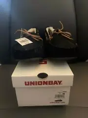 UNIONBAY Women's Yum Black Moccasin Slippers Size 9.5 New in box